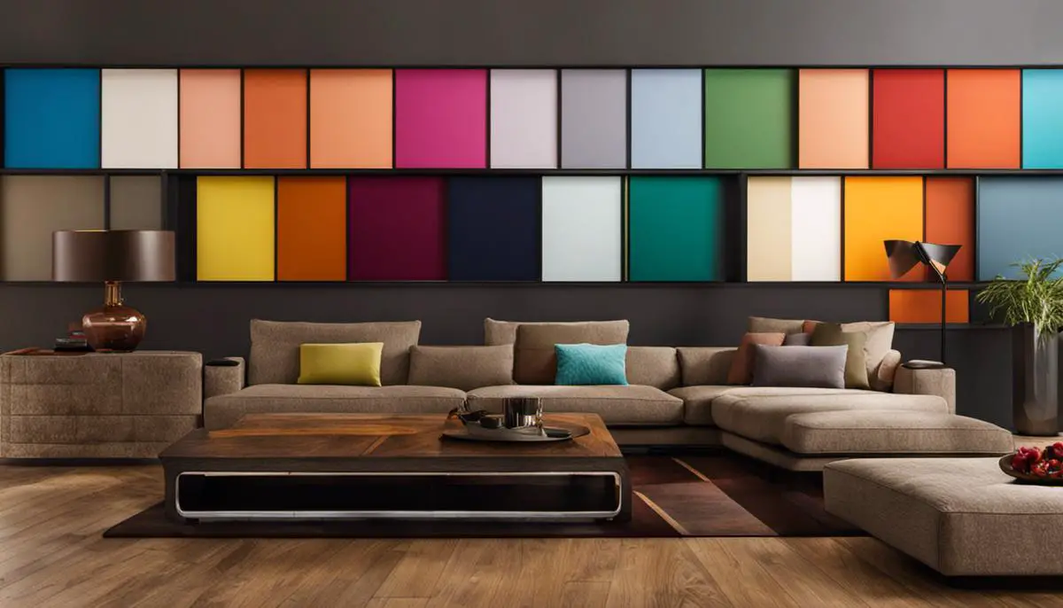 Different colors displayed on a palette, representing the diverse color trends in interior design