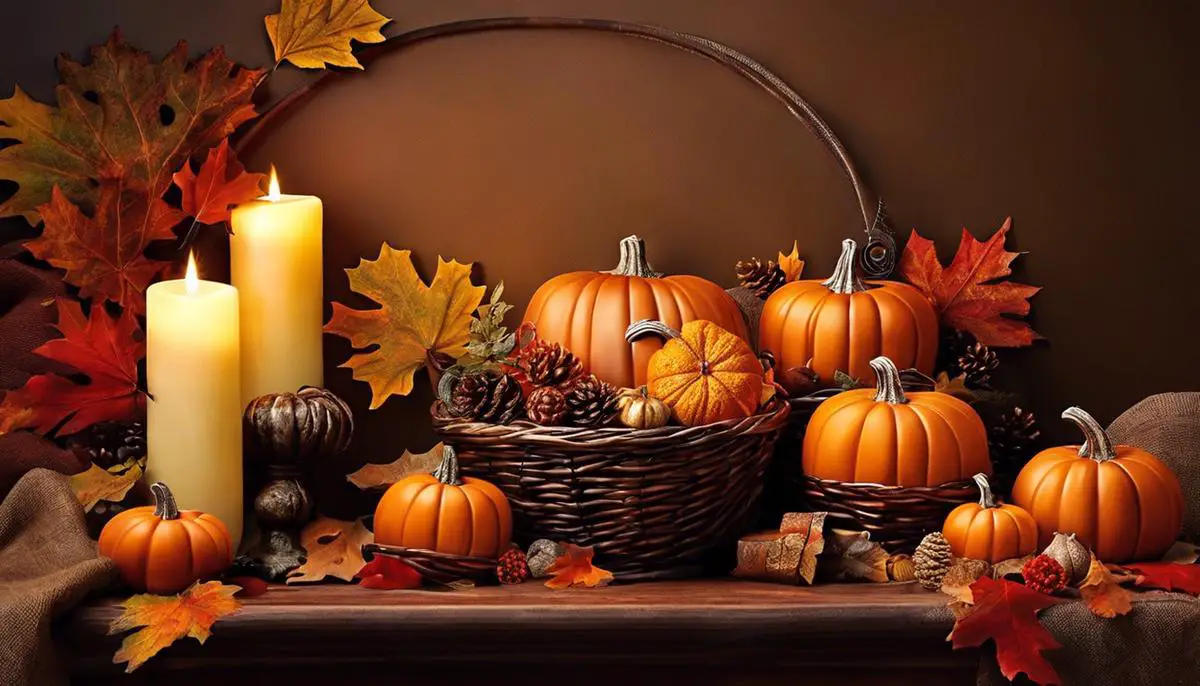 Various fall-themed wall decor items displayed on a wall, showcasing the warm and cozy atmosphere they create.