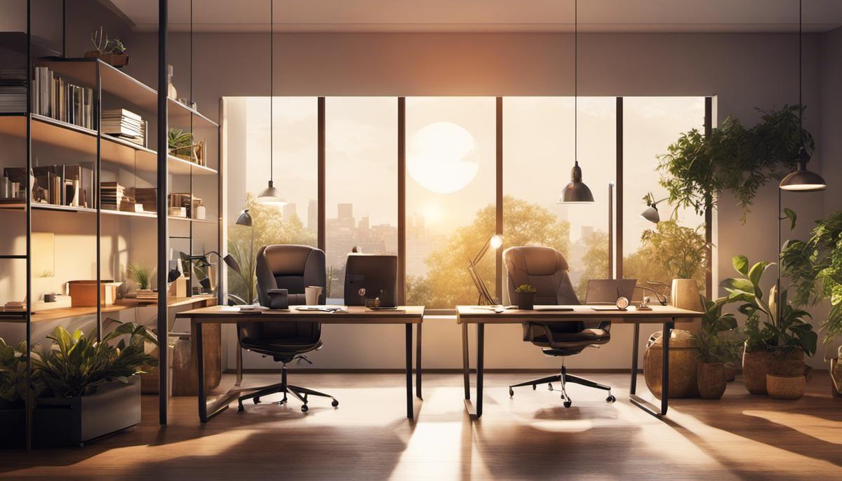 Boosting Productivity with Tranquil Workspace Lighting