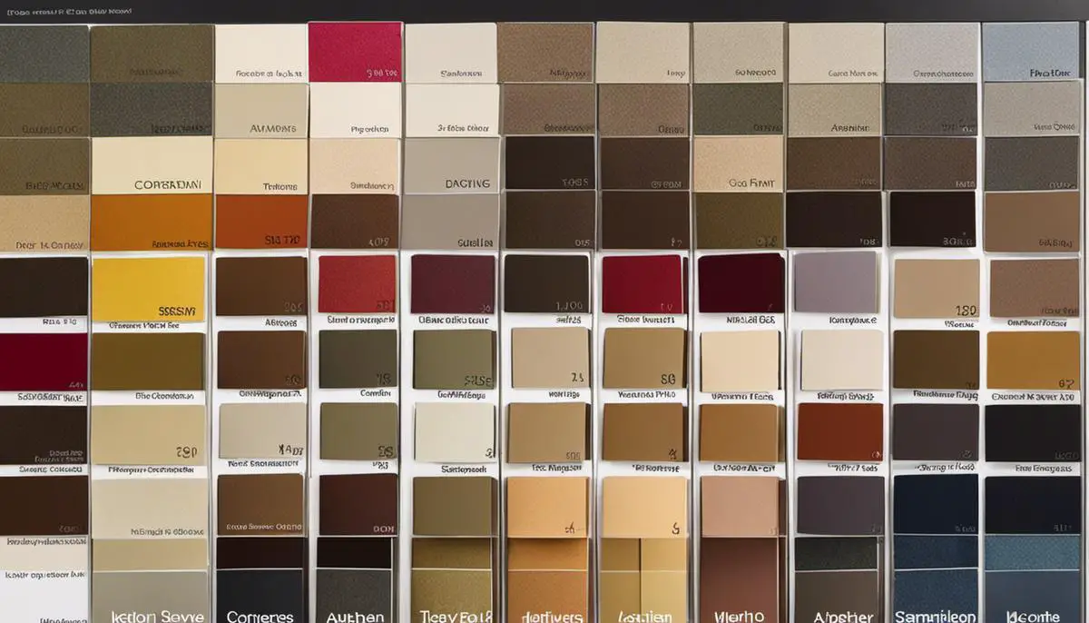 Image of various kitchen color swatches showcasing the trends mentioned in the text.