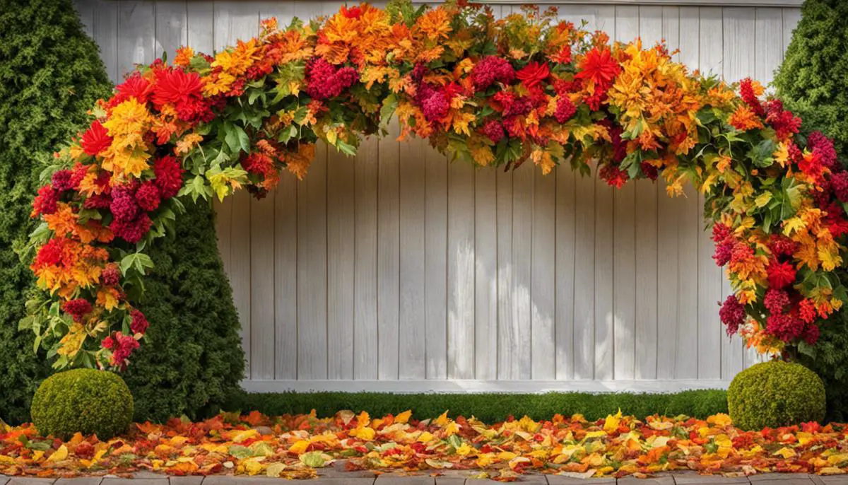 Image of a well-maintained autumn garland with vibrant colors