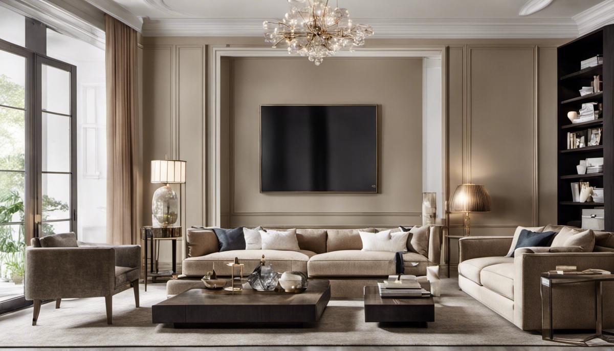 Image depicting various neutral color palettes for living room decor trends