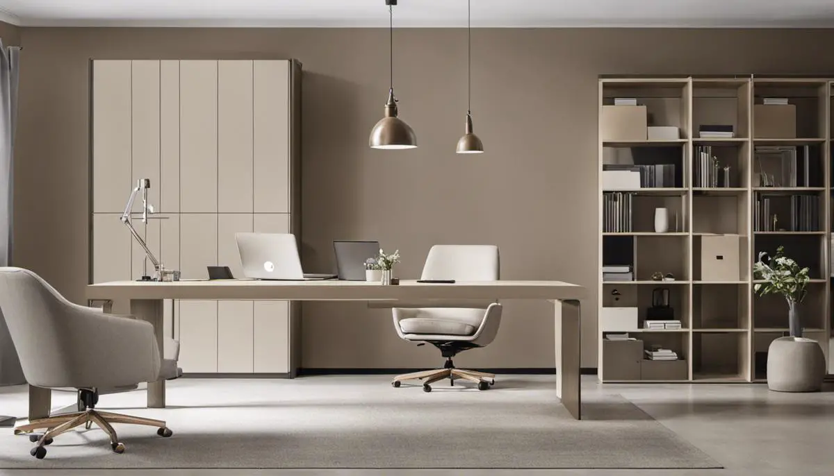 Image depicting different neutral shades for a calm workspace