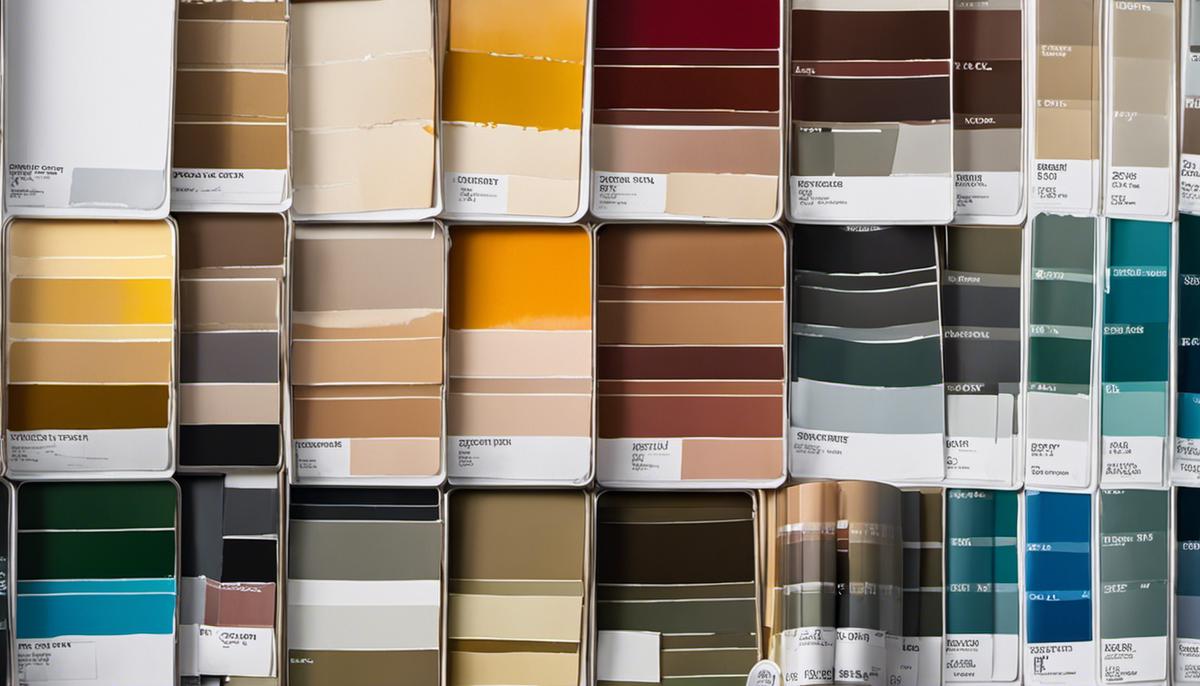 An image showing various paint color swatches for 2024 trends