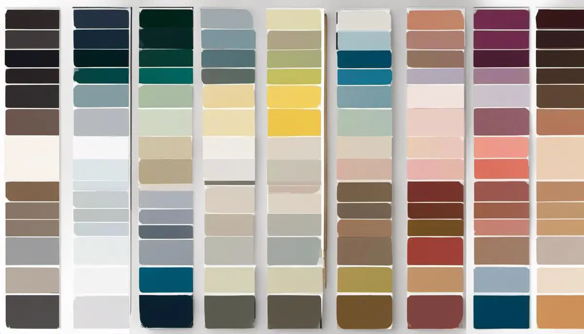 Various paint color swatches representing the different trends described in the text