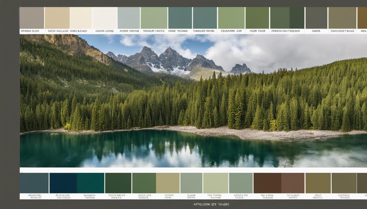 A colorful paint palette showcasing various shades of green, blue, and earth tones, representing the predicted nature-inspired hues for paint color trends in 2024.
