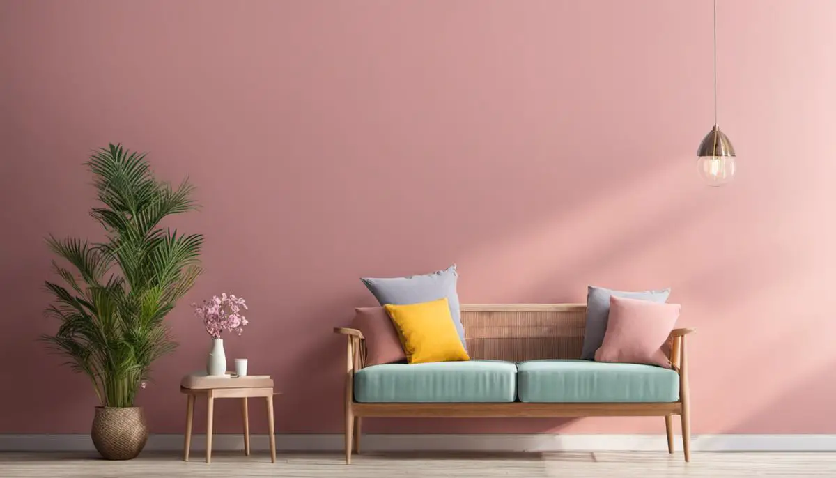 Image of various pastel paint colors for home decoration