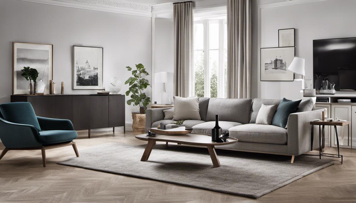Image of a Scandinavian-style room with quality furniture and minimalist design.