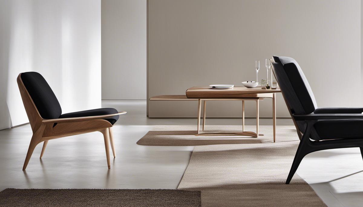 Image of Scandinavian chairs showcasing their minimalist design and natural materials